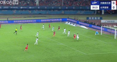 Kysports-半场：河南1-0国安，钟义浩百场破门，曹永竞射中横梁